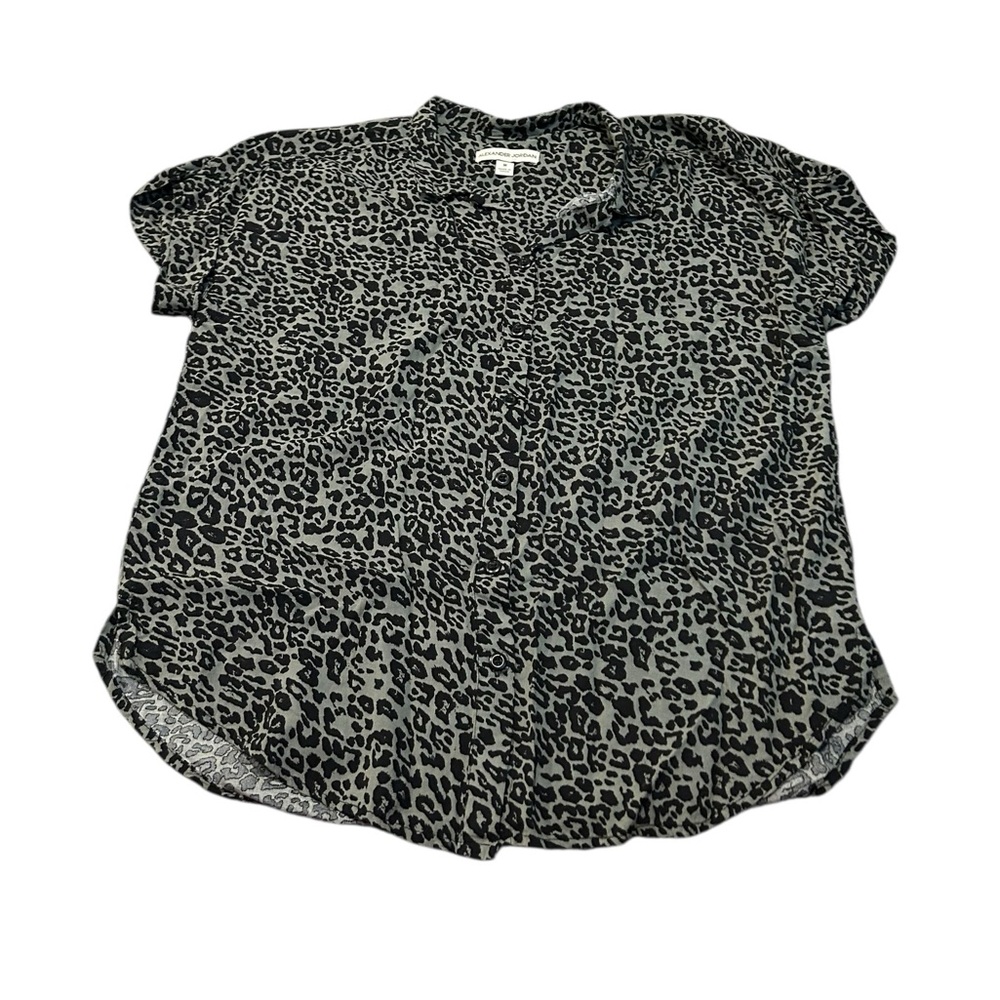 ALEXANDER JORDAN leopard print blouse